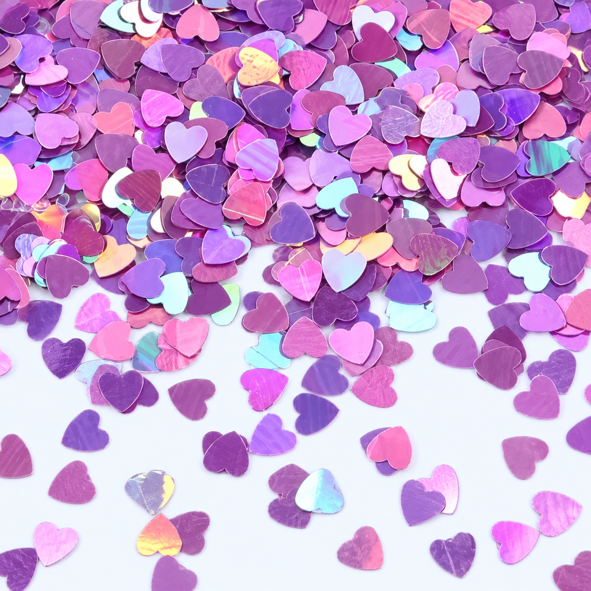 Corazones morados tornasol