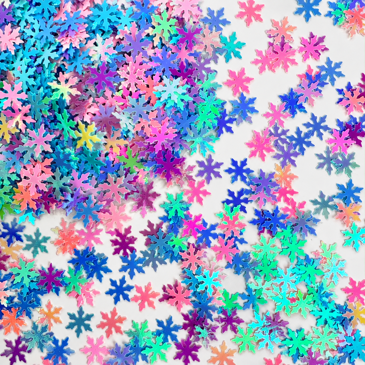 Copos de nieve multicolor
