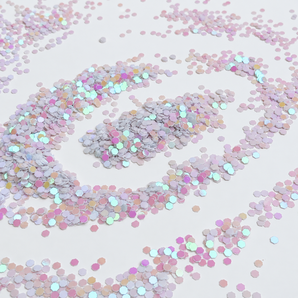Glitter blanco tornasol