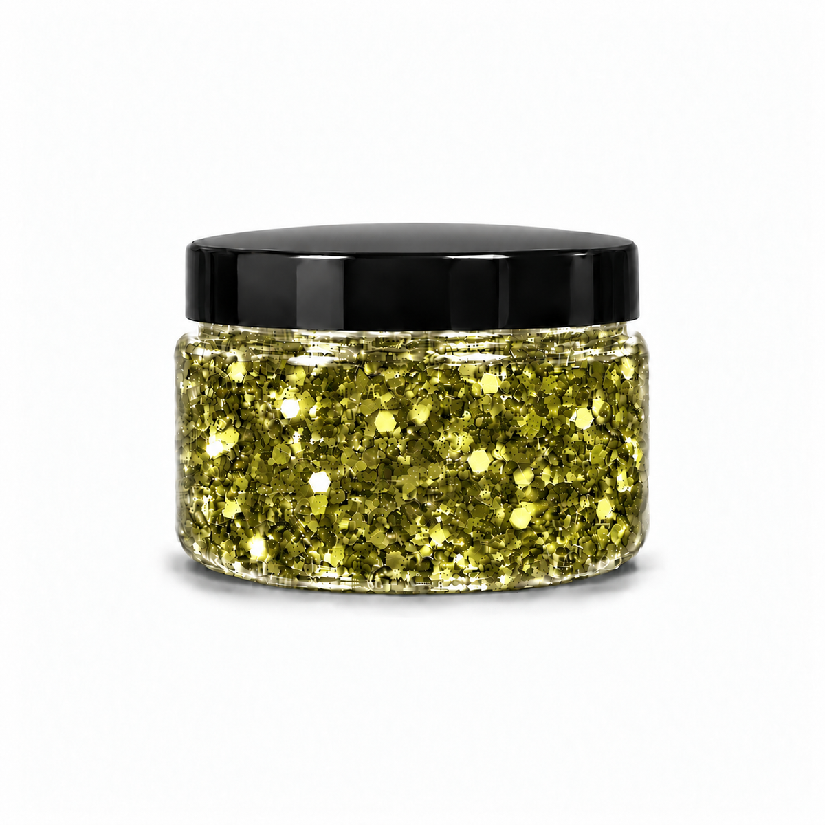Gel con Glitter Verde Limón