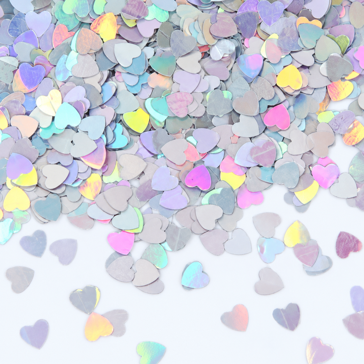 Corazones blancos tornasol